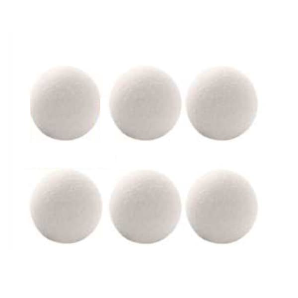 Tørkenøster av ull, 3 cm diameter (6-pakning) White S