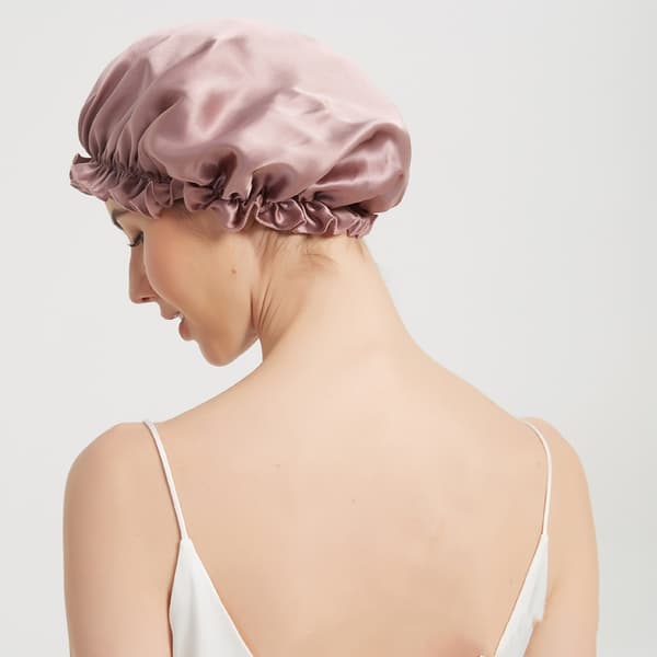 Sovmössa nattmössa i 100 % silke Pink M