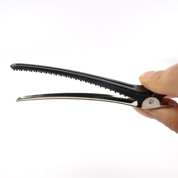 Ank-näbb hårklämmor - Säker styling, svart zinklegering (12-pack)