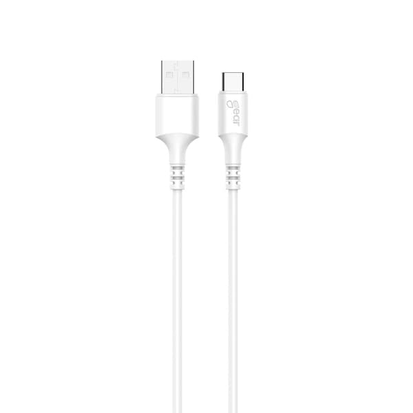 Ladekabel USB-A til USB-C 2.0 2mHvit Rund