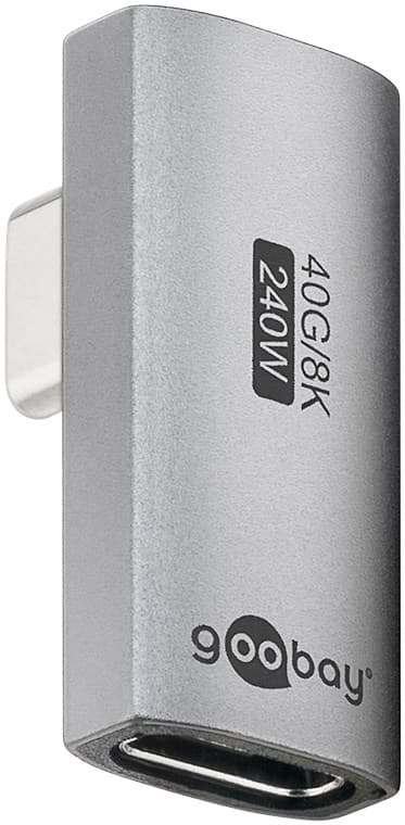 USB-C™-sovitin pystysuoraan 90° käännettynä, USB4™
