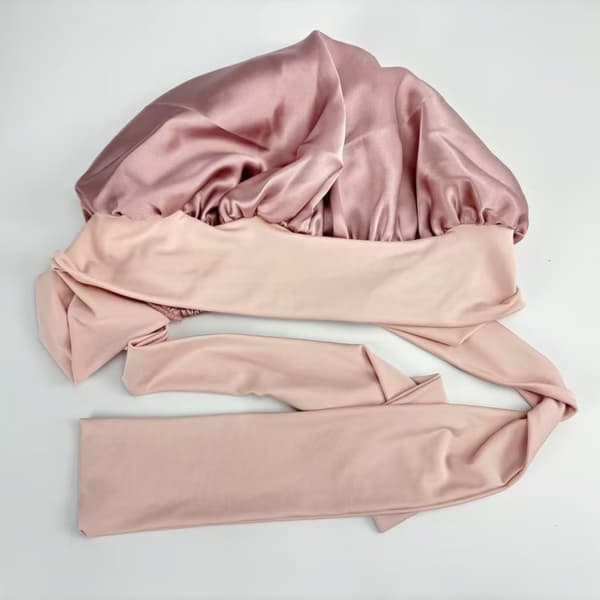 Nattmössa Sovmössa i 100% silke Pink