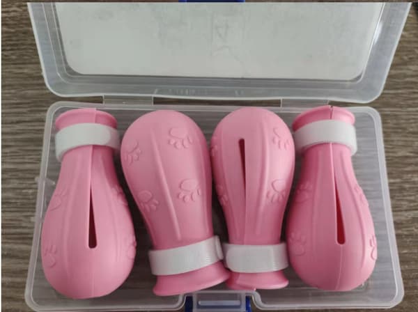 4 stk. multifunksjonelle katelabb beskyttere Pink