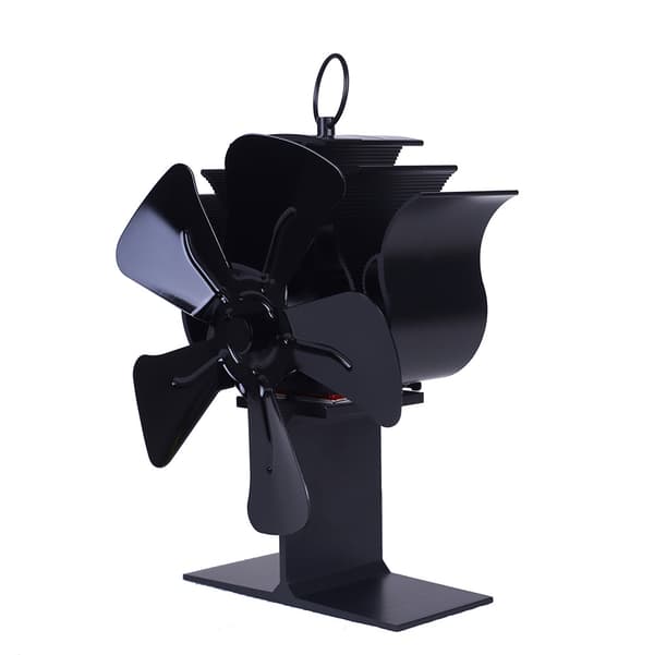 Komfyrvifte for bedre varmefordeling 5 blader Black