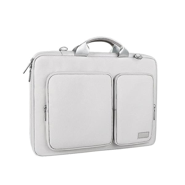 Laptopmappe med skulderrem SilverGrey L