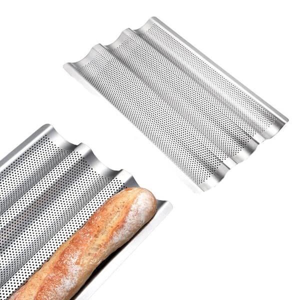 Bageplade til baguette, i rustfrit stål