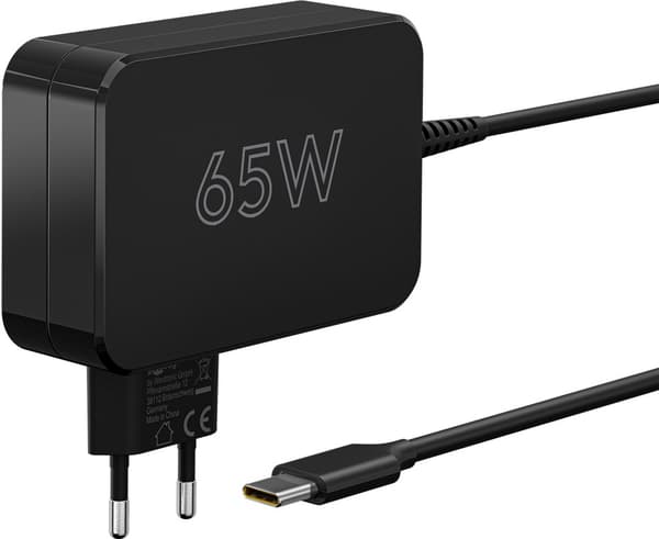USB-C™-lader for bærbare datamaskiner (65 W) svart