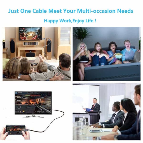 USB-C-HDMI-kaapeli 4K - 2 metriä