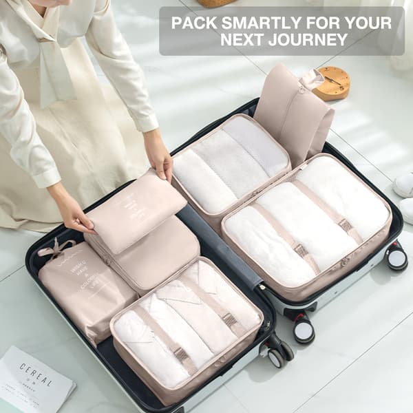 Organizer för resväska - Packkuber och påsar 7 st Beige