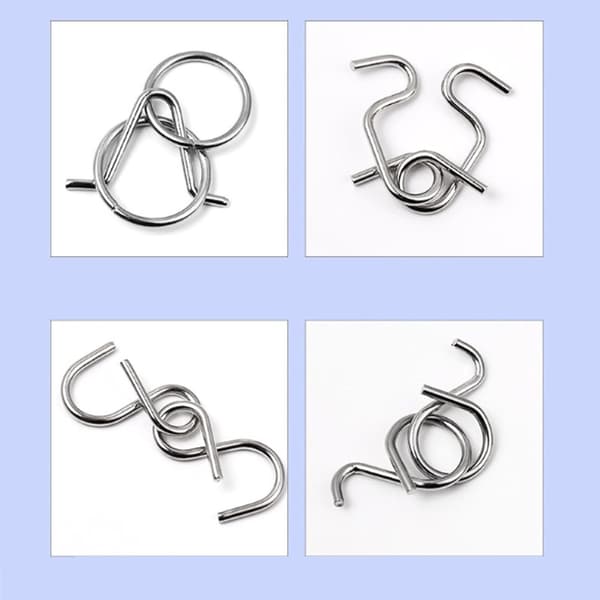 Memory Iron Ring Puzzle Set - Brain Teaser Interlock Spel kompatibelt med olika varumärken
