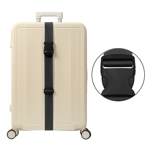 Justerbar bagasjestropp med spenne - 2 stk Black
