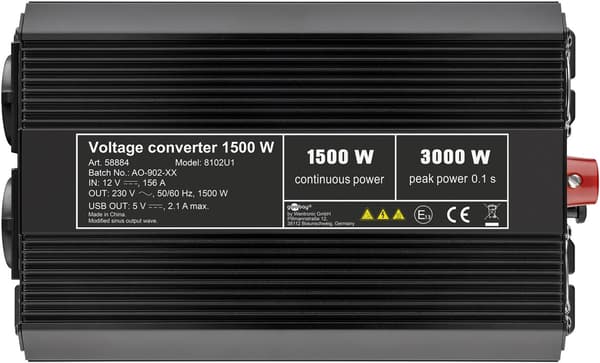 Jännitteenmuuntaja 1500W