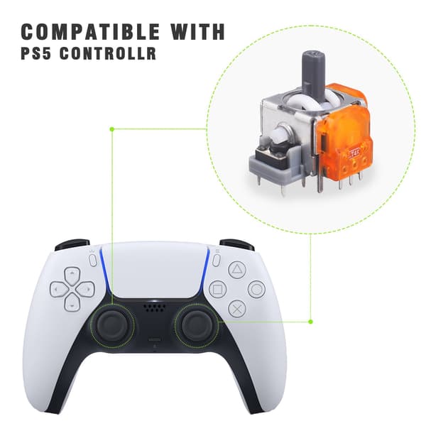 TMR Hall-joystick för PS5, 10-pack - Förbättrad precision och respons