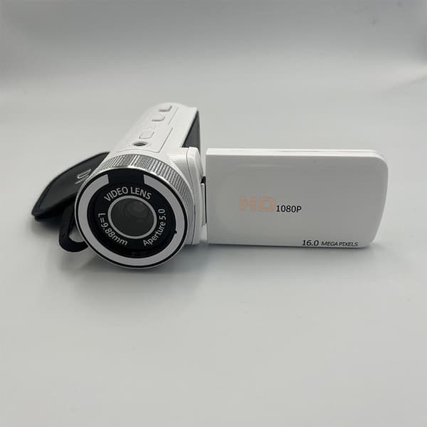 HD digitalkamera med vidvinkelobjektiv White