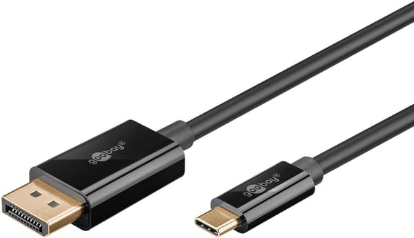 USB-C™-til-DisplayPort™-kabel, 1 m, svart