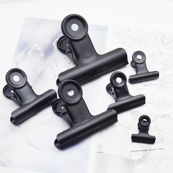 Mustat metalliklipsit, 10 kpl Size B