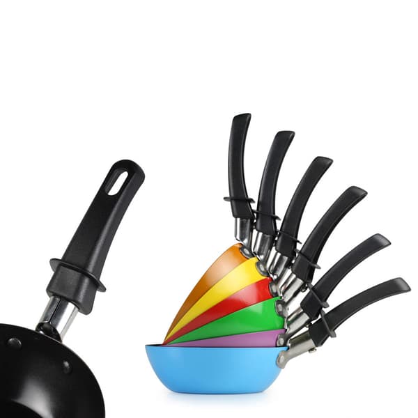 Wokset 6 fargede panner
