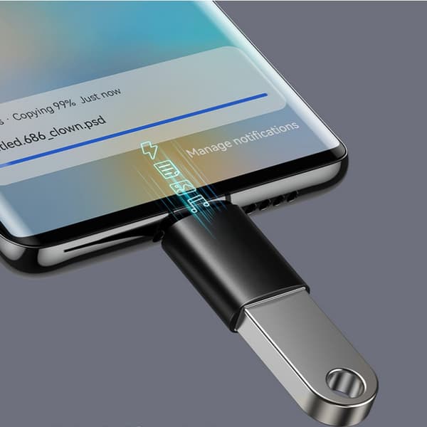 USB C - USB 3.1 -sovitin alumiiniseoksesta Silver