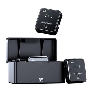 Langaton mikrofoni BlitzWolf, BW-SX63, 1000mAh (musta)