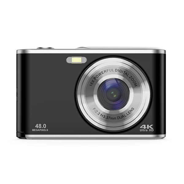 Digitalkamera 4K 48MP 16 x zoom webkamera Black