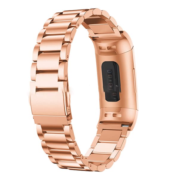 Urrem i rosaguld rustfrit stål til Fitbit Charge 3