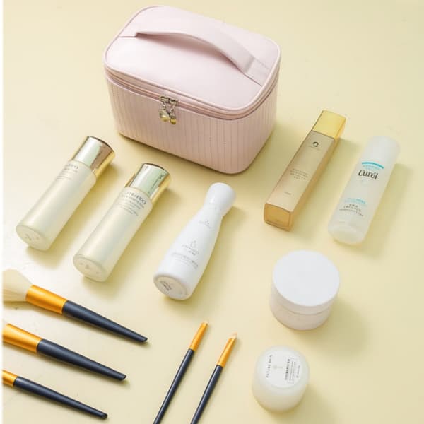 Bærbar vandtæt makeuptaske Pink