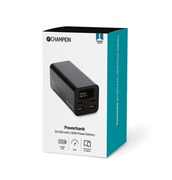 Virtapankki 20000 mAh 65W PD