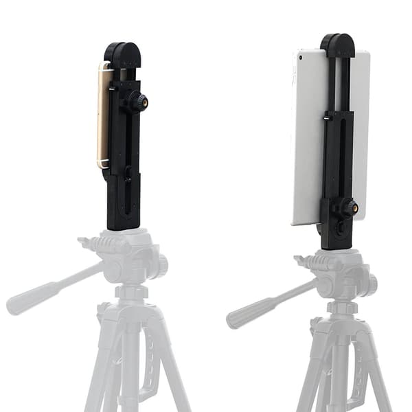 Tablet/Smartphone Holder Stativ Med 1/4 Stativgevind Sort