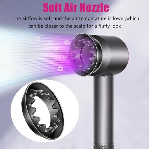 Magnetisk diffuserfeste kompatibelt med Dyson Supersonic hårføner HD15/HD03 - Mørkegrå