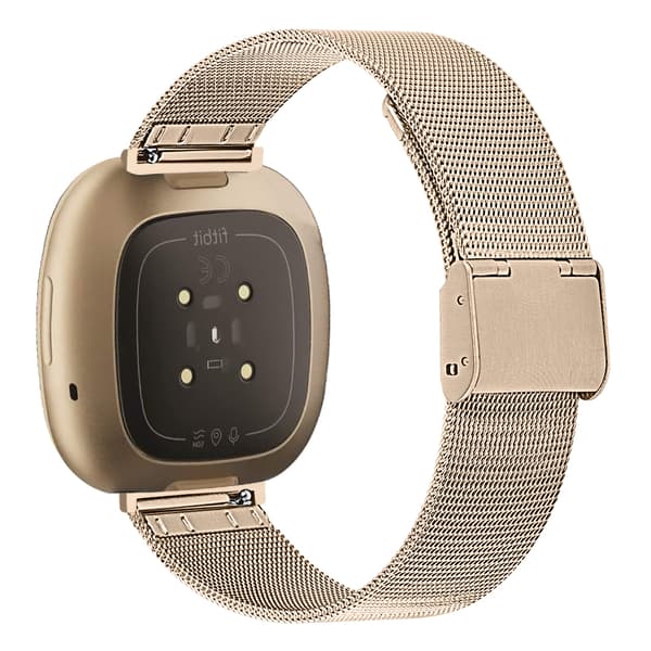 Klokkerem til Fitbit Versa 3 / Sense i gullfarget rustfritt stål