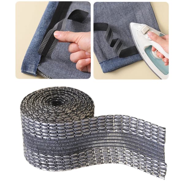 Strykbart fållband Grey 5 m