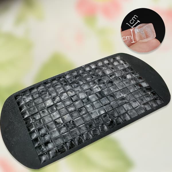 Isform för 160 mini-iskuber silikon Svart