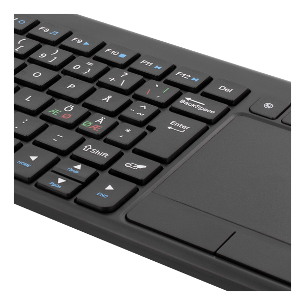 Wireless mini kb, USB nano, nordic, 86 keys, black