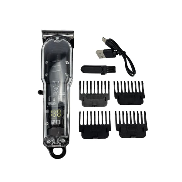 Professionel hårklipper trimmer med LED-display Black