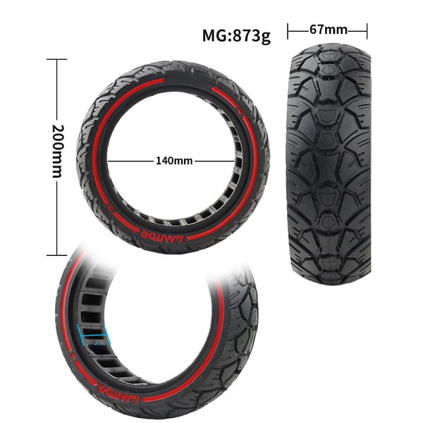 8,5 x 2,5–3,0 Off-Road Solid Tire (56 paikkaa)