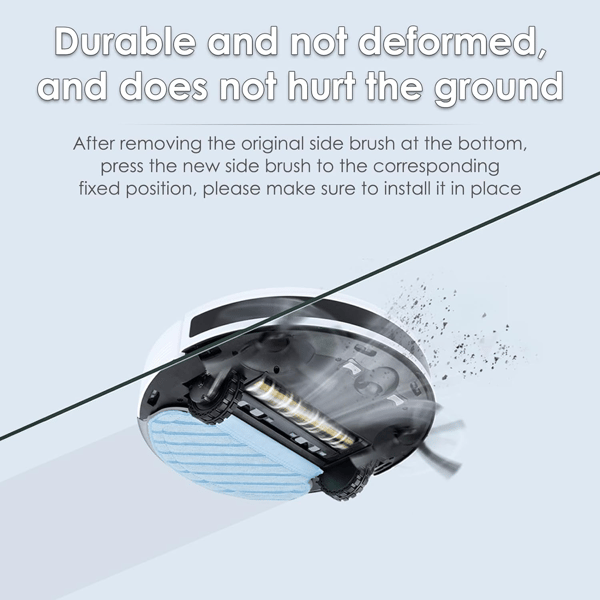 Sidebørste for Ecovacs Deebot OZMO 920, 950, T5, T8 AIVI Max Black
