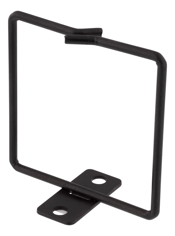 Cable hook for vertical 19" mounting, 80x80mm, metal, black