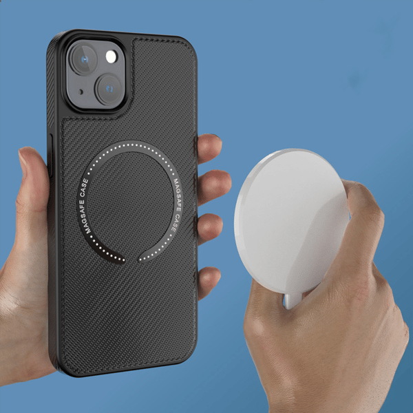Magnetisk karbonfiber ladeveske til iPhone Black iPhone 13
