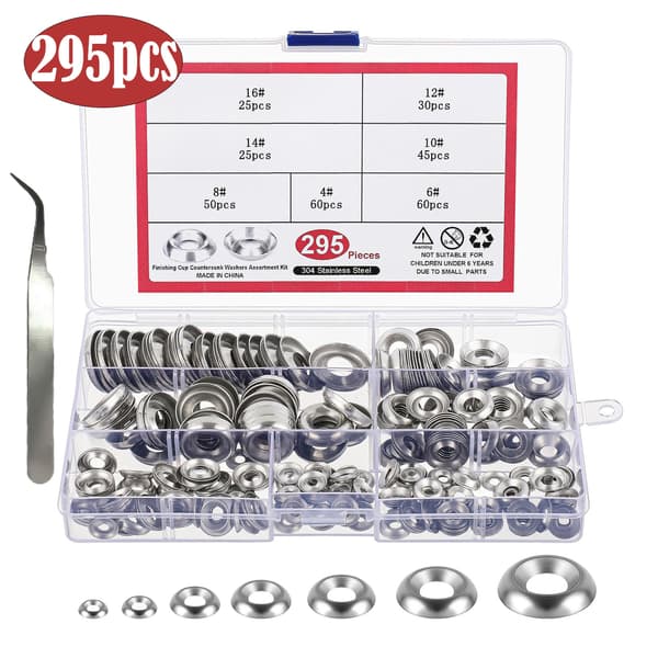 295 st Konvexa Brickor Set - 304 Rostfritt Stål Sortiment