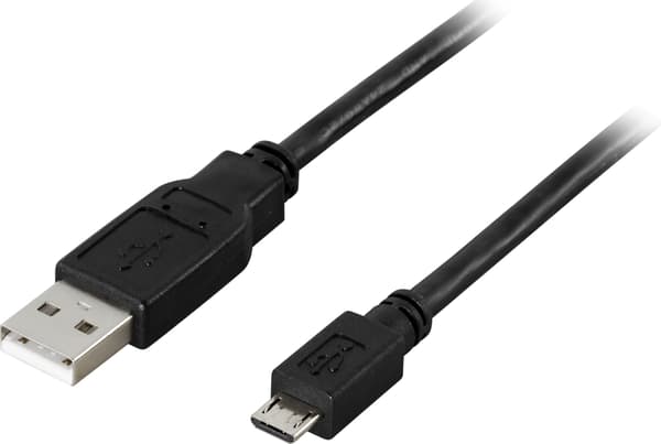 USB 2.0 cable, Type A ma, Type Micro B ma, 5-pin, 3m, black