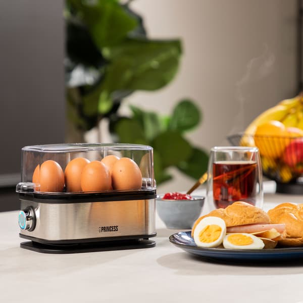 Eggkoker 6 egg 400 watt rustfritt stål
