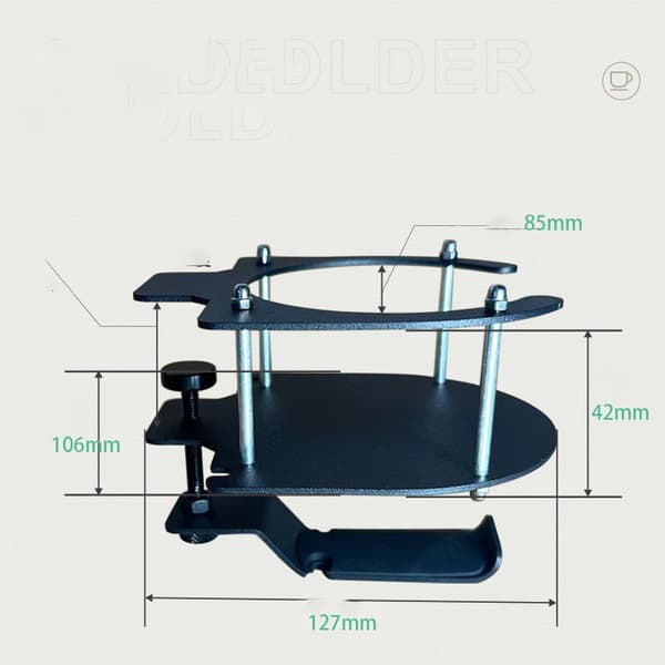 Hodesettstativ med koppholder - Svart