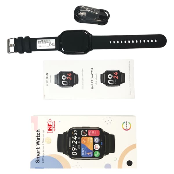 Smartklokke Vanntett Bluetooth-anrops-smartklokke Black