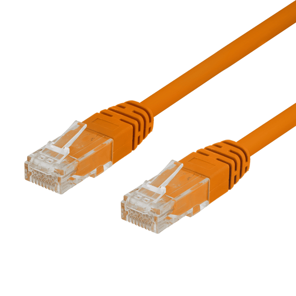 U/UTP Cat6 patch cable, (LSZH), 0.3m, orange