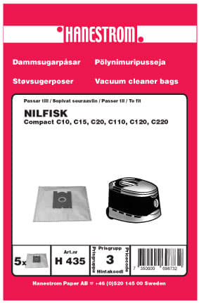 Dammsugarpåsar NILFISK COMPACT C10, C20