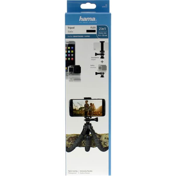 Bordsstativ Flex Smartphone & GoPro 26cm Svart