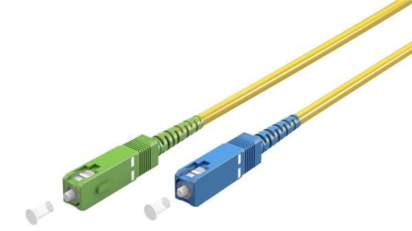 Lyslederkabel (FTTH), Singlemode (OS2) Yellow, gul (Simplex), 3 m