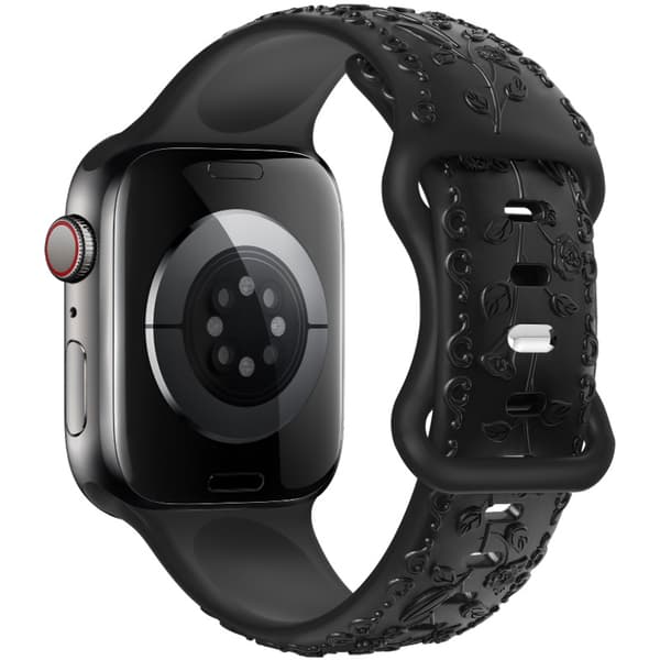 Silikonreim til Apple Watch Black 22 mm