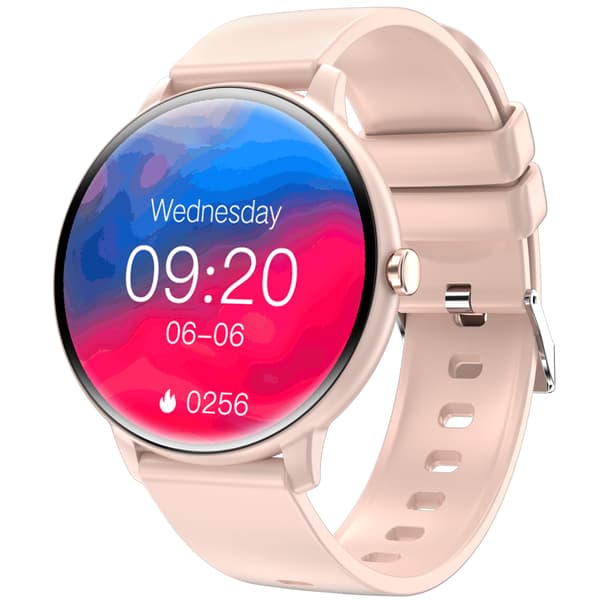 Smartwatch med EKG, pulsmåler, blodtryksmåler, søvntracker og skridttæller Pink