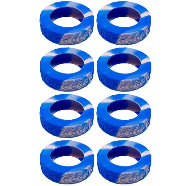 Hjulsko til kufferter - (8-pak) Pink+Blue